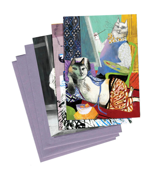 Museum Collection Boxed Notes - Cats & Cows Edition - Set of 8 Cards-0