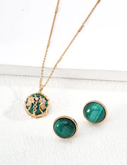 Mythic Winged Victory Arrow Malachite Necklace-3