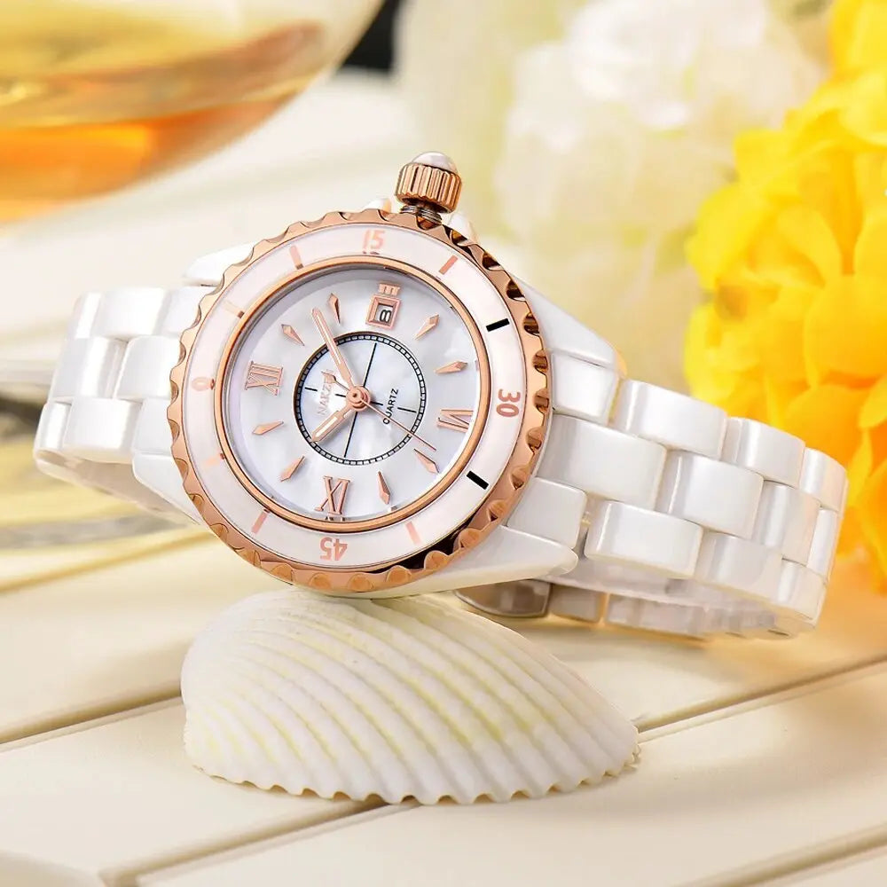 NAKZEN Brand Fashion Casual Women Quartz Watches Waterproof Ceramic Watch Female Clock Girl Gift relogio feminino Wristwatch-2