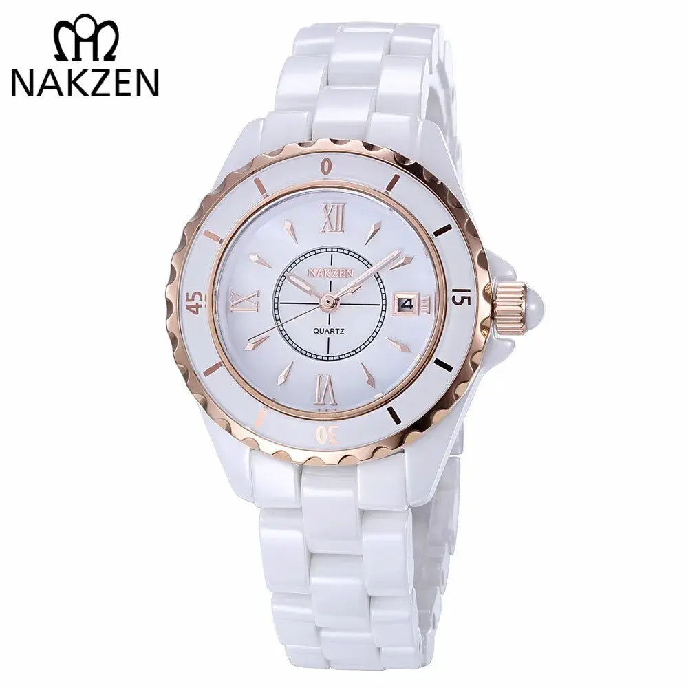 NAKZEN Brand Fashion Casual Women Quartz Watches Waterproof Ceramic Watch Female Clock Girl Gift relogio feminino Wristwatch-6