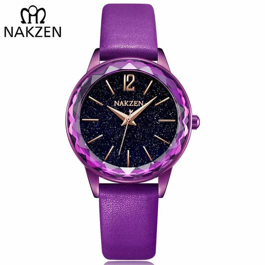 NAKZEN Dress Women Quartz Watches Minimalism Starry sky Magnet Buckle Fashion Wristwatch Waterproof Roman Numeral reloj mujer-0