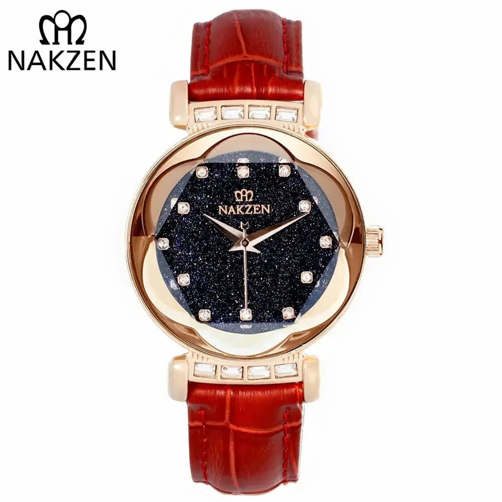 NAKZEN Women Diamond Elegant Starry Sky Watches Ladies Creative Roman Fashion Waterproof Quartz Watch Clock relogio feminino-4