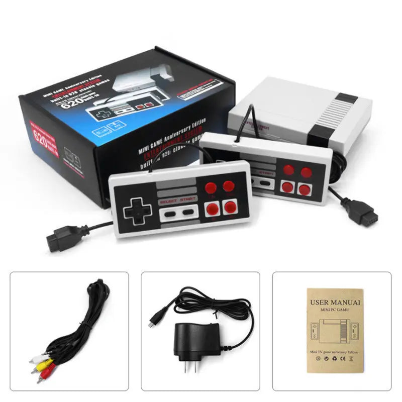 NES620 all-in-one TV game console two-player red and white 8-bit NES620 home use - Memoriex 