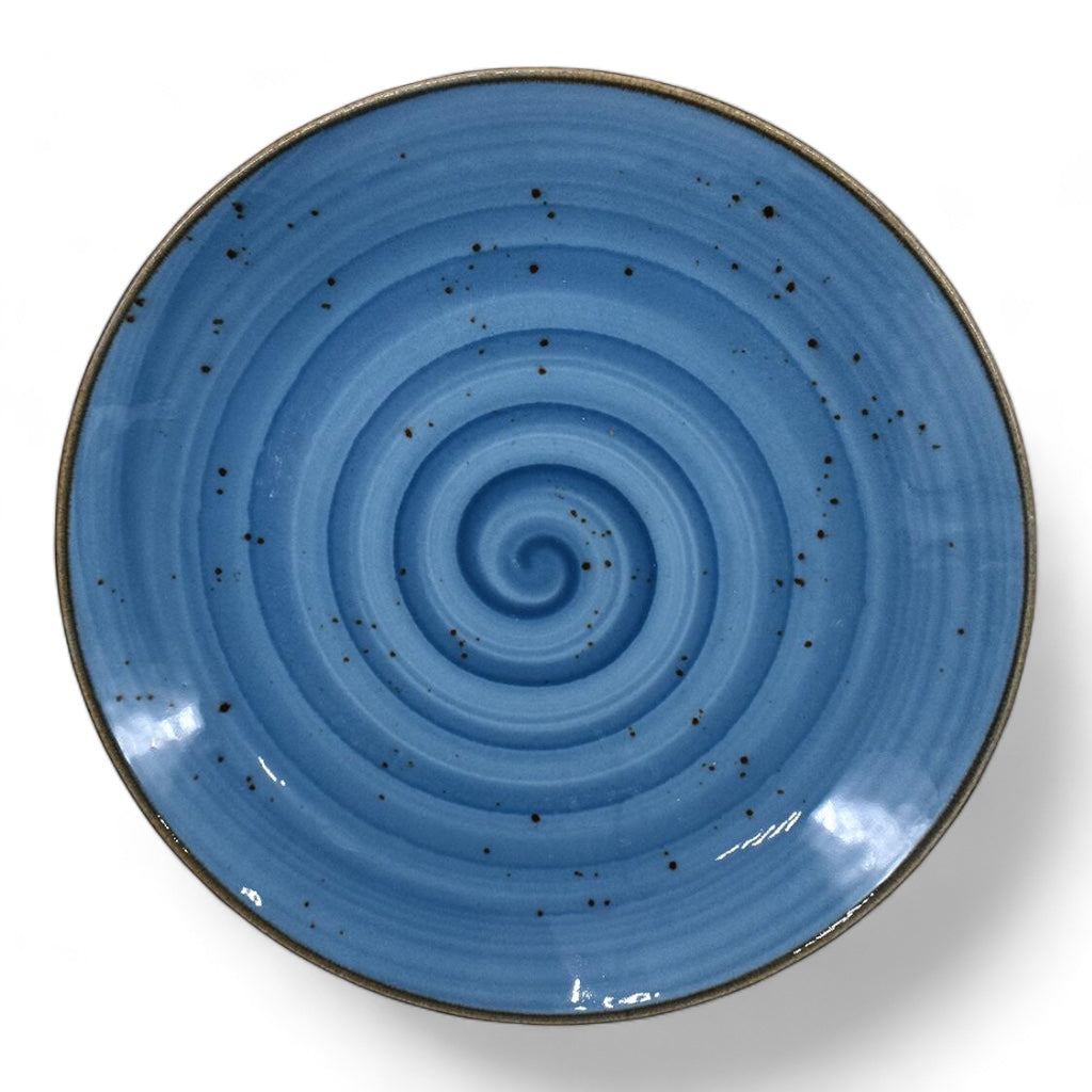 Porcelain Serving Plate&Platter Pebble Marine Blue 24cm-0