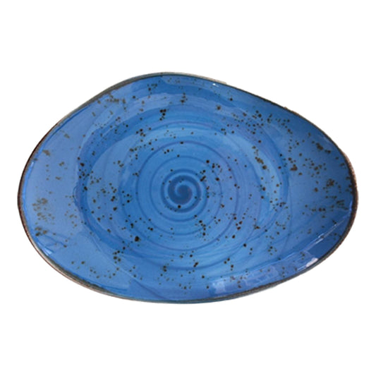 Porcelain Serving Plate&Platter Pebble Marine Blue 35cm-0