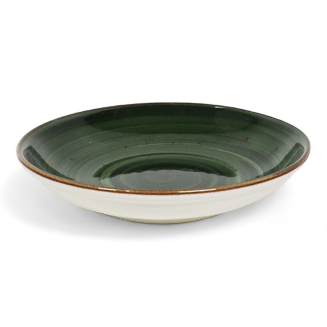 Porcelain Pasta Plates Pebble Pistachio Green 21cm-1