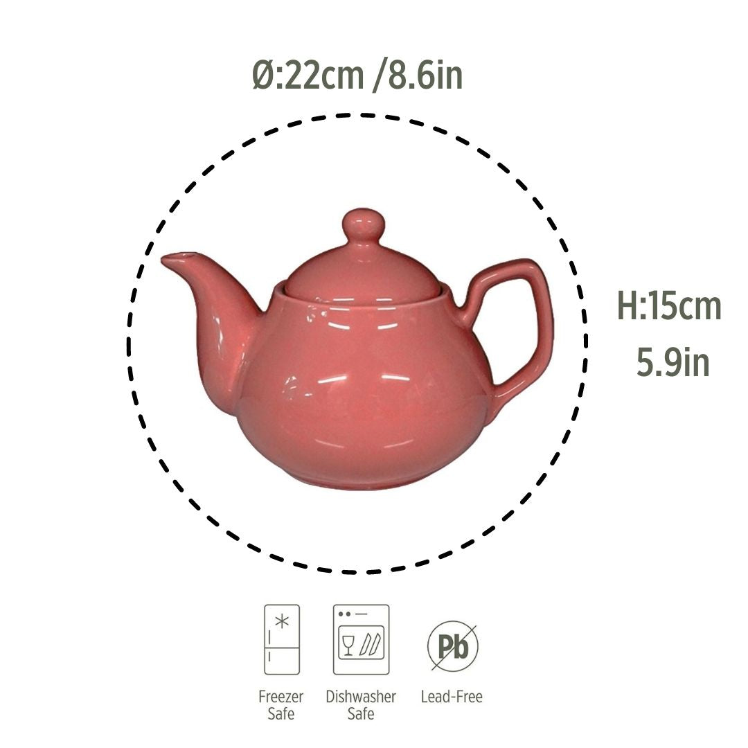 Porcelain Tea Pot Red 15cm-1