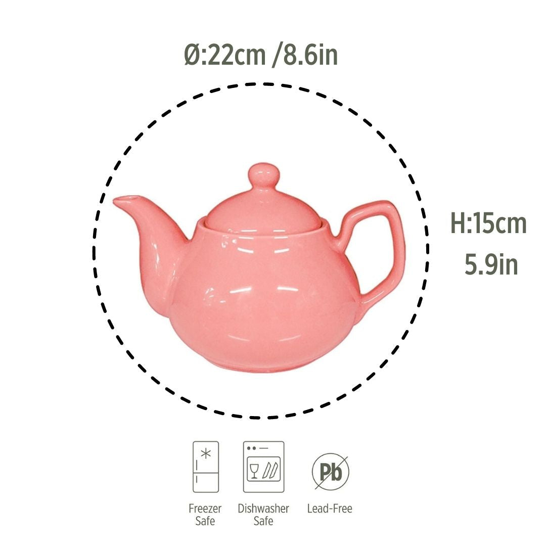 Porcelain Tea Pot Pink 15cm-1