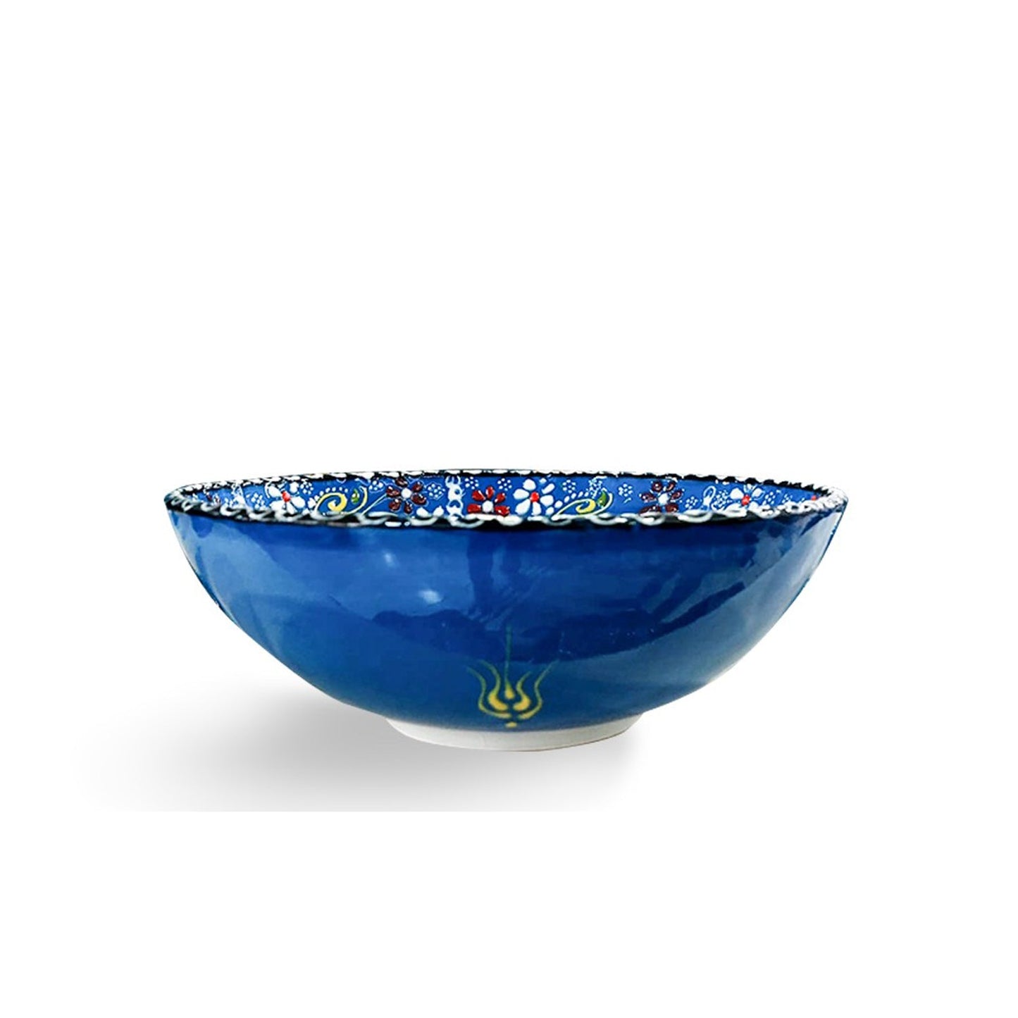 Handmade Ceramic Bowl Mexican Blue to Navy Blue 21cm-0