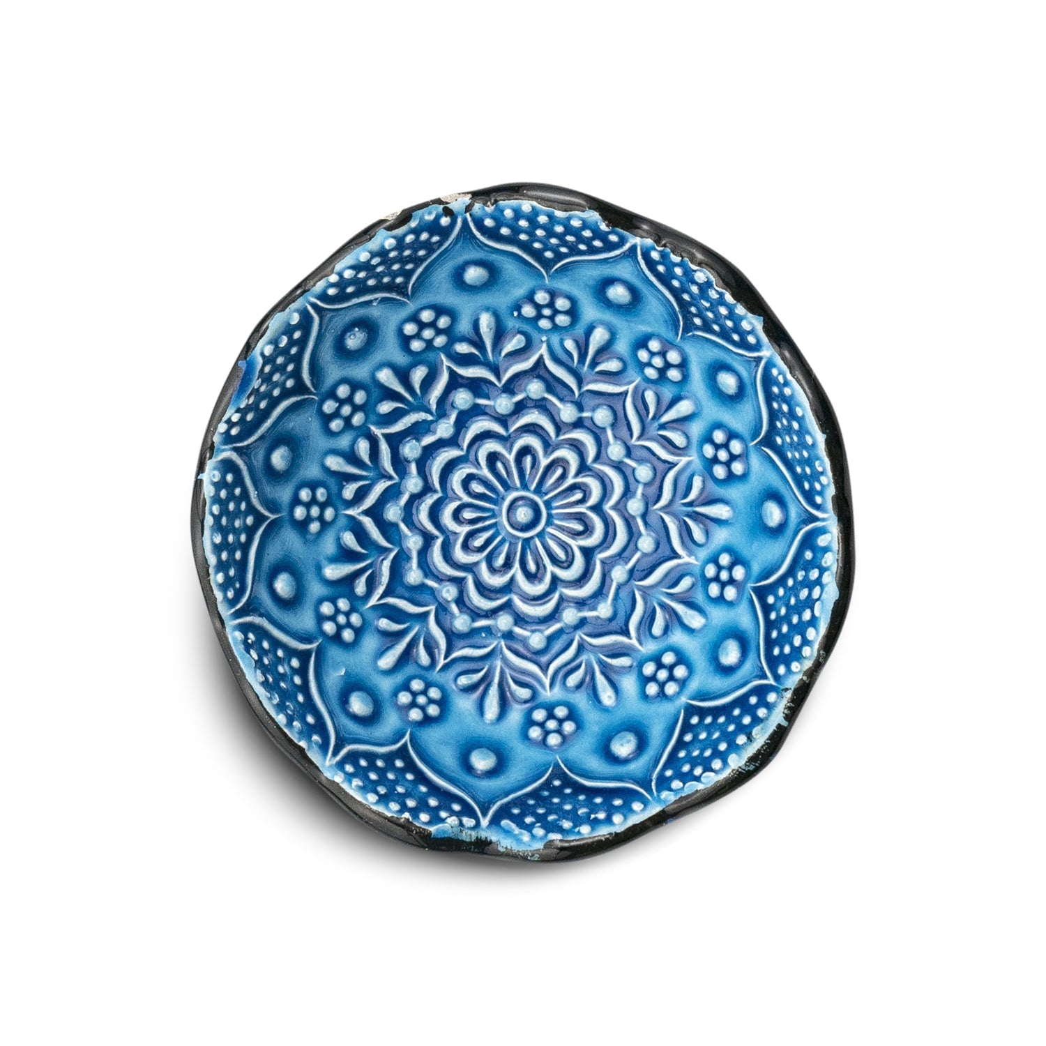 Handmade Ceramic Bowl Ocean Blue 8cm-1