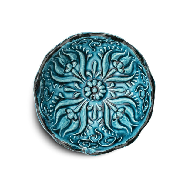 Ceramic Dip Bowl – Iznik, Turquoise – 8cm-1