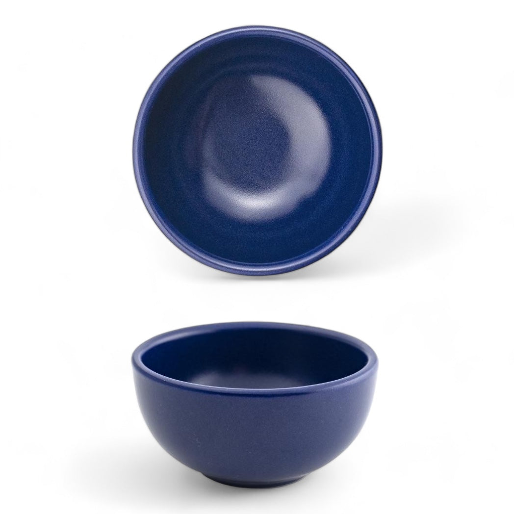 Ceramic Snack&Dip Bowl Matrix Blue 8cm-2