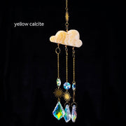 Natural Crystal Agate Cloud Sun Catcher Ornaments Window Sill Forest Garden Wind Chimes Color Lighting Pendant - Memoriex 