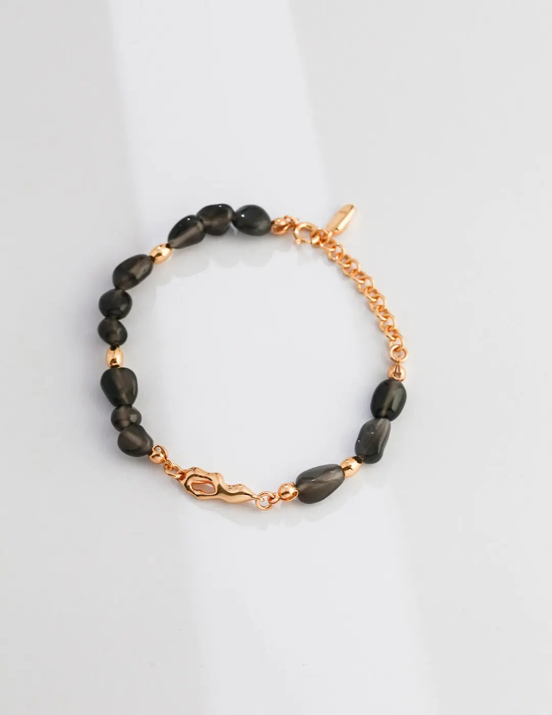 Natural Element Obsidian Stone Bracelet-0