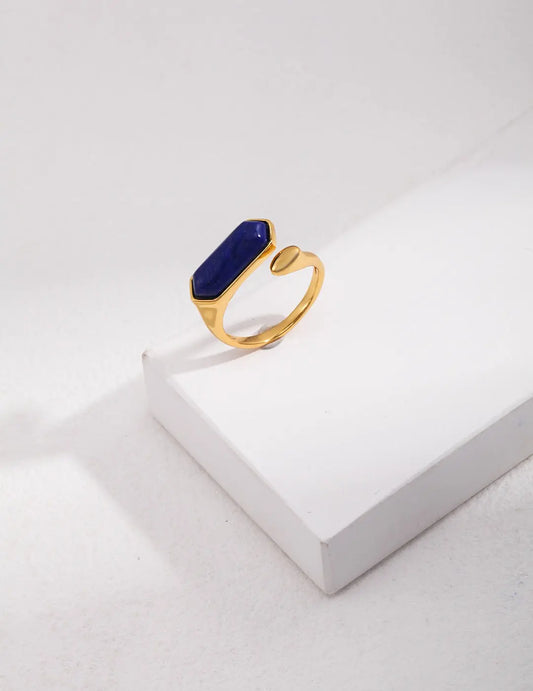 Natural Lapis Lazuli Ring-0