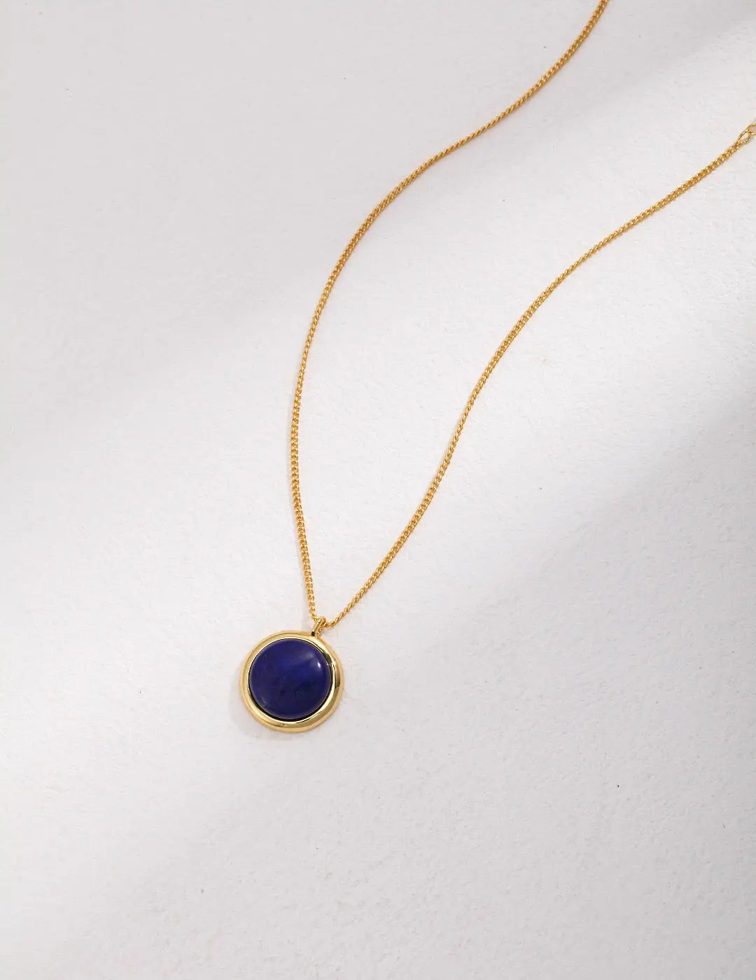 Natural Lapis Lazuli Stone Round Necklace-0