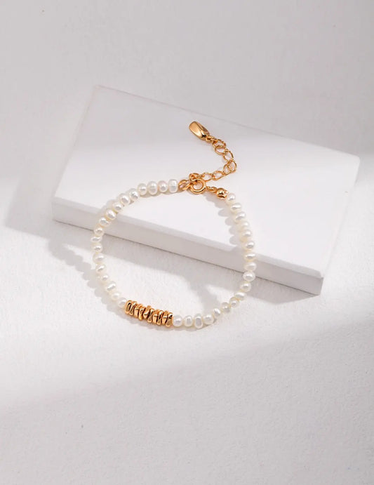 Natural Pearl Beaded Bracelet - Memoriex