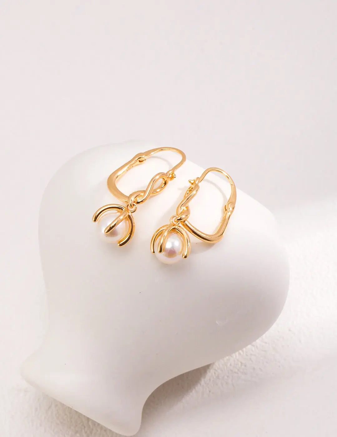 Natural Pearl Drop Earrings-0