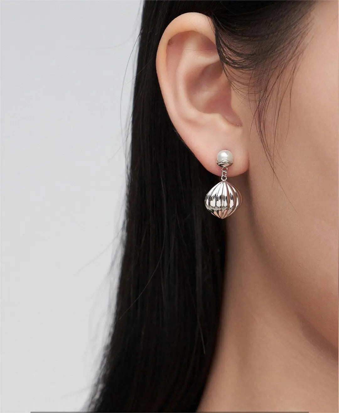 Natural Pearl Pumpkin Shape Drop Earrings-4