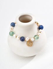 Natural Pearl & Fluorite Bracelet-2