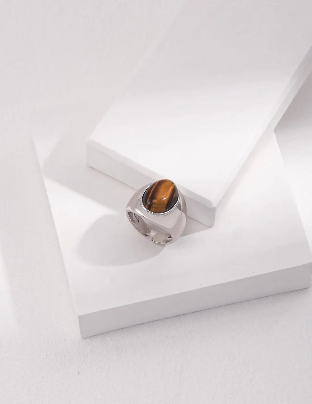 Natural Tiger's Eye Stone Ring-3