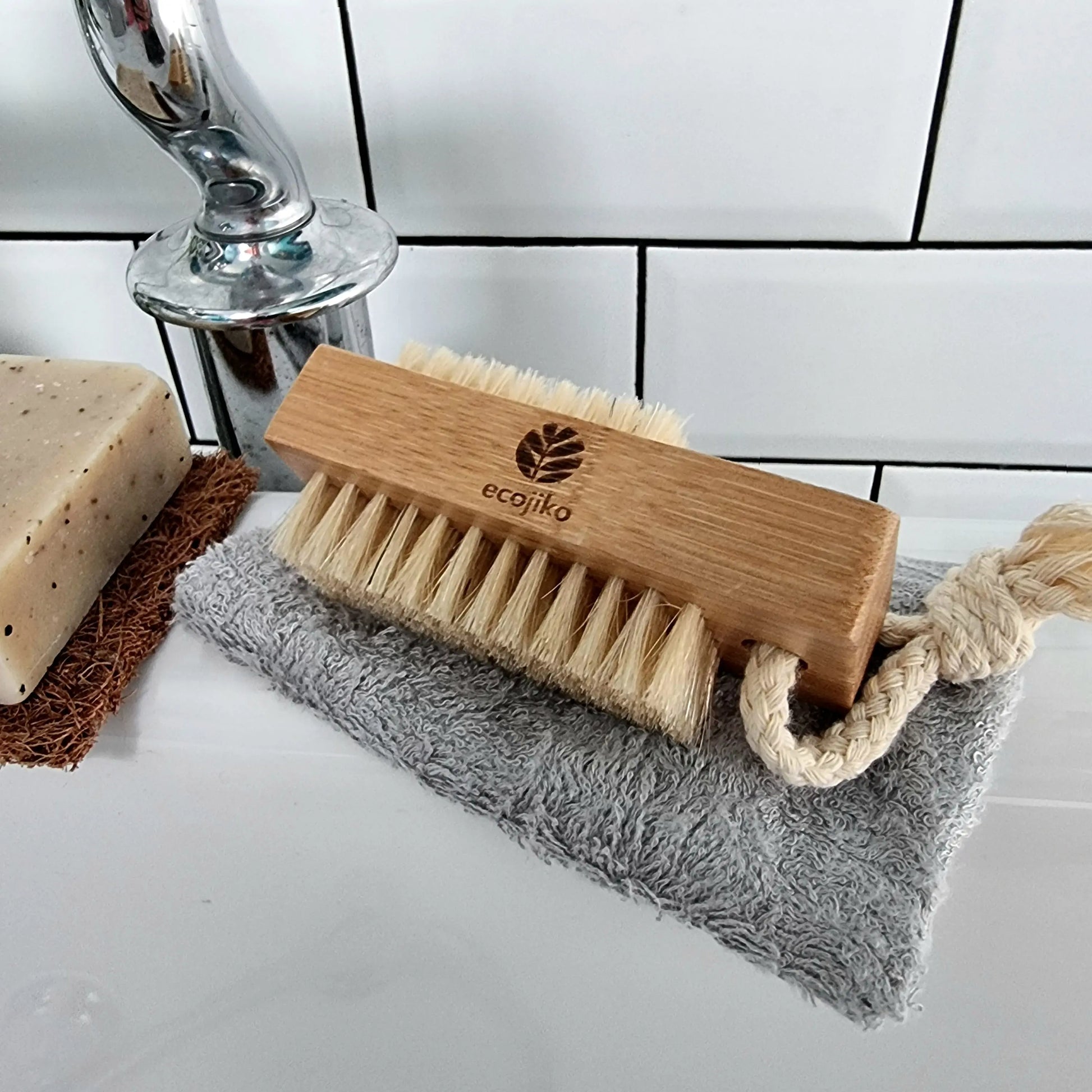 Natural Wooden Nail Brush | Sustainable Bamboo Nail Beauty Brush with Plant Based Bristles-1