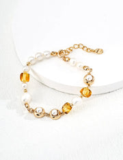 Nature’s Grace Amber & Pearl Bracelet-2