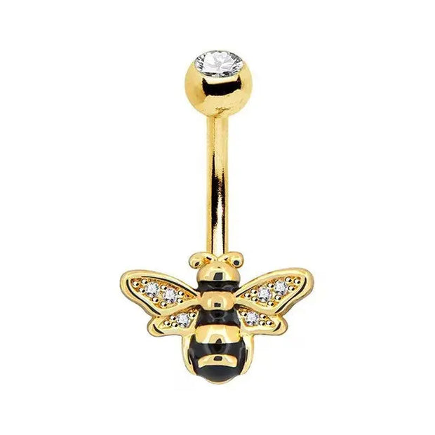 Navel Ring Creative Bat Bee Navel Buckle Navel Ring Body Piercing Jewelry - Memoriex 