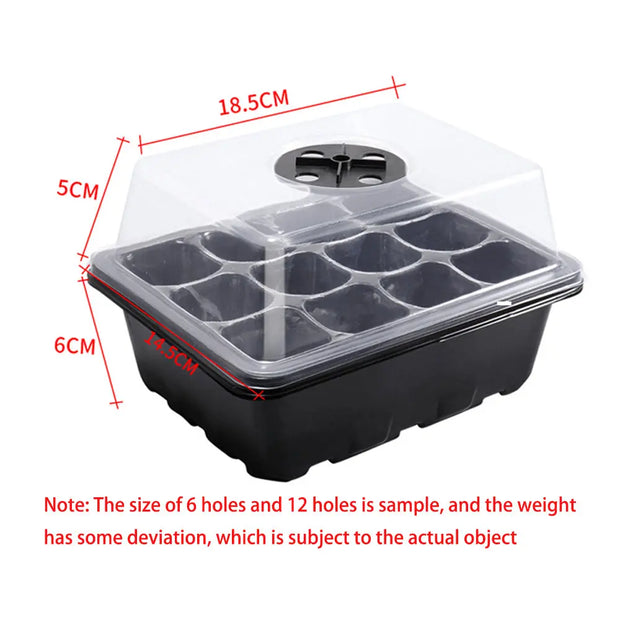 New 6/12 Hole Breathable Light Seedling Box Three Piece Gardening Vegetable Maintenance Seedling Cover Plant Grow Faster - Memoriex 