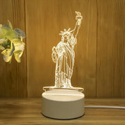 New Acrylic The neon lights 3D stereo Night light Small table lamp Bedside lamp LED lamp Birthday festival children decorate - Memoriex 