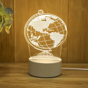 New Acrylic The neon lights 3D stereo Night light Small table lamp Bedside lamp LED lamp Birthday festival children decorate - Memoriex 