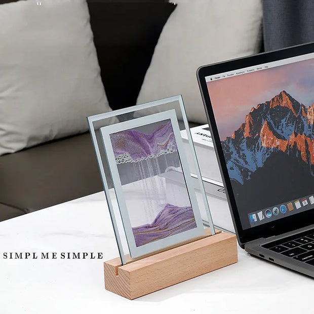 New And Strange Quicksand Painting Night Light 3D Hourglass Painting Decoration Home Gift Bedside Atmosphere Sand Painting Led Table Lamp - Memoriex 