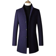 New Brand Autumn Winter 30% Wool Men Thick Coats Stand Collar Male Fashion Wool Blend Jackets Outerwear Smart Casual Trench - Memoriex 