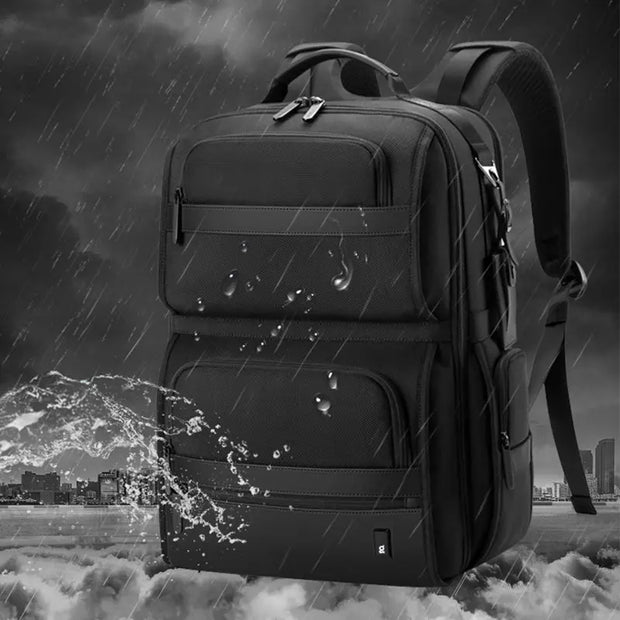 New Casual Business Men's Backpack Travel Business Computer Backpack Men's Waterproof Student School Bag - Memoriex 
