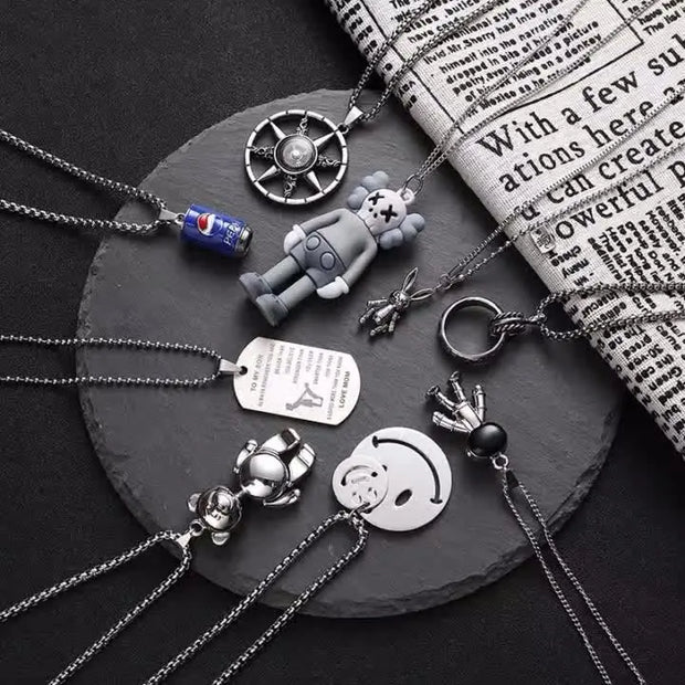 New Hip-Hop Accessories Sweater Chain Military Titanium Steel Necklace Men's Jewelry - Memoriex 