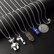 New Hip-Hop Accessories Sweater Chain Military Titanium Steel Necklace Men's Jewelry - Memoriex 