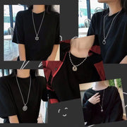 New Hip-Hop Accessories Sweater Chain Military Titanium Steel Necklace Men's Jewelry - Memoriex 