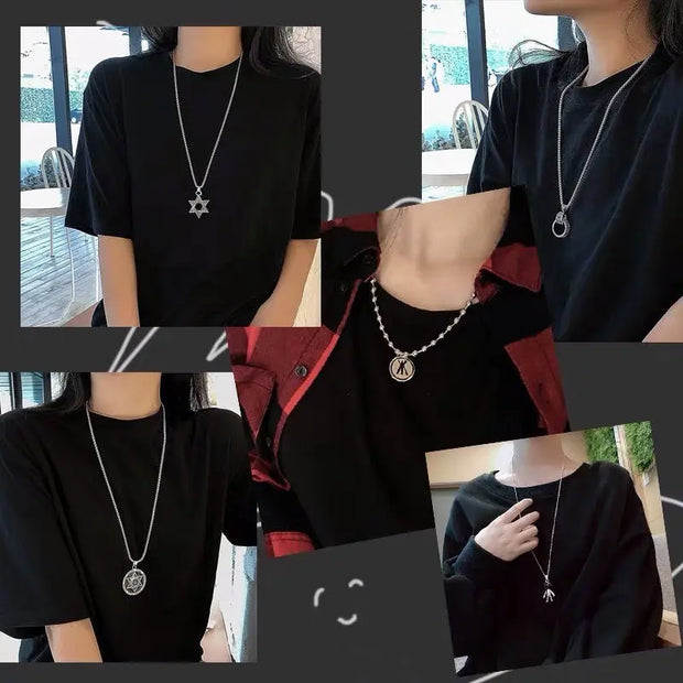 New Hip-Hop Accessories Sweater Chain Military Titanium Steel Necklace Men's Jewelry - Memoriex 