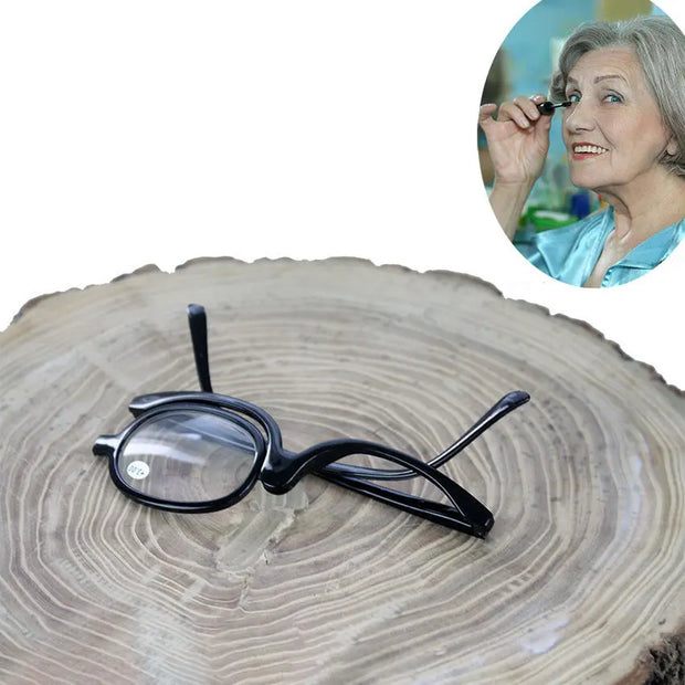 New Middle-Aged And Elderly Rotatable Folding Presbyopic Single-Frame Female Single-Sided Makeup Glasses - Memoriex 