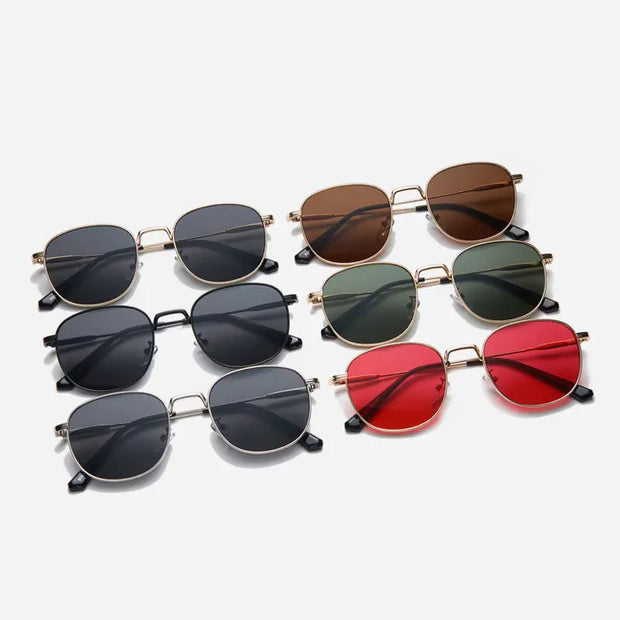 New Retro Small Frame Sunglasses Men And Women Trend Metal Square Wild Sunglasses - Memoriex 