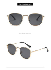 New Retro Small Frame Sunglasses Men And Women Trend Metal Square Wild Sunglasses - Memoriex 