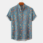 New Summer Floral Beach Short Sleeved Shirt In European and American Sizes, Summer Camouflage Printed Shirt For Men - Memoriex 