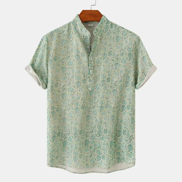 New Summer Floral Beach Short Sleeved Shirt In European and American Sizes, Summer Camouflage Printed Shirt For Men - Memoriex 