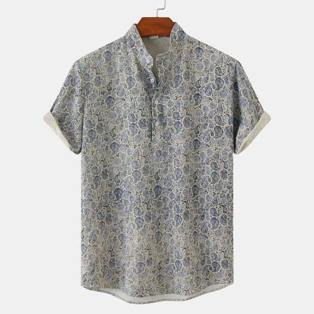 New Summer Floral Beach Short Sleeved Shirt In European and American Sizes, Summer Camouflage Printed Shirt For Men - Memoriex 