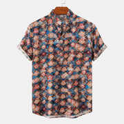 New Summer Floral Beach Short Sleeved Shirt In European and American Sizes, Summer Camouflage Printed Shirt For Men - Memoriex 