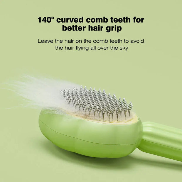 New Sunflower Pet Comb Cat Comb Pet Brush Pet Self-Cleaning Needle Comb Pet Hair Remover Pet Comb - Memoriex 