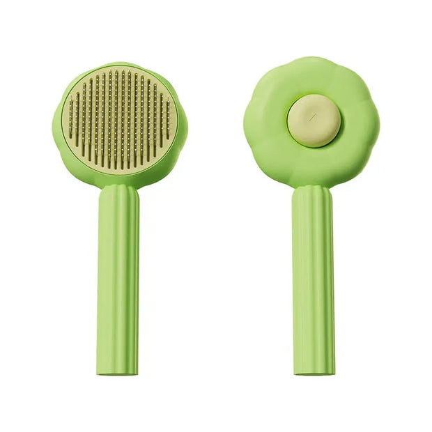 New Sunflower Pet Comb Cat Comb Pet Brush Pet Self-Cleaning Needle Comb Pet Hair Remover Pet Comb - Memoriex 