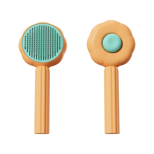 New Sunflower Pet Comb Cat Comb Pet Brush Pet Self-Cleaning Needle Comb Pet Hair Remover Pet Comb - Memoriex 