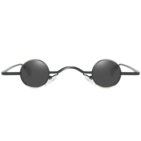 New Ultra-Small Frame Round Punk Sunglasses Men And Women Tide Hanging Nose Street Shooting Sunglasses Retro Sunglasses - Memoriex 