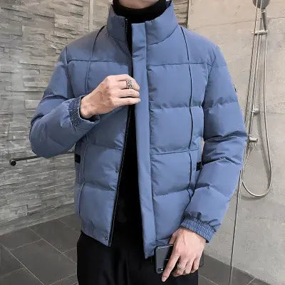 New Winter Cotton Jacket For Men Korean Style Trend Slim Down Cotton For Teenagers Thick Handsome Cotton Padded Jacket - Memoriex 